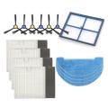 Replacement Parts for Ilife V8 V8S X750 X7 Robotic Vacuum Cleaner Filter Screen Side Brush Mop Cloth. 