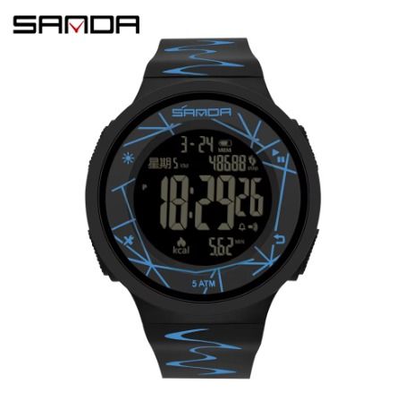 Inspired by G force ladice Digital Display LED Spaceman Sports Watch Removable Strap Watch 2121-8