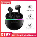 【FUPANG】Lenovo xt97 Bluetooth wireless headphones flash LED light Bluetooth earphones wireless earbuds headsets with mics.