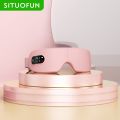 SITUOFUN Heated Eye Massager for Eye Relax Reduce Eye Strain Improve Sleep Smart Massage Eye Mask with Bluetooth Music Vibration. 