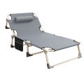 Outdoor Portable Folding Lounge Chairs Adjustable Multi Angle Sleeping Cot Chair For Outside Beach Lawn Camping Pool. 