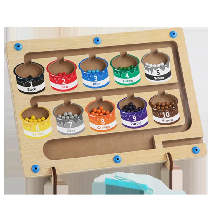 Magnetic%20Color%20Number%20Maze%20Wooden%20Color%20Matching%20Counting%20Puzzle%20Board%20Concentration%20Training%20Educational%20Toys%20-%20Image%203