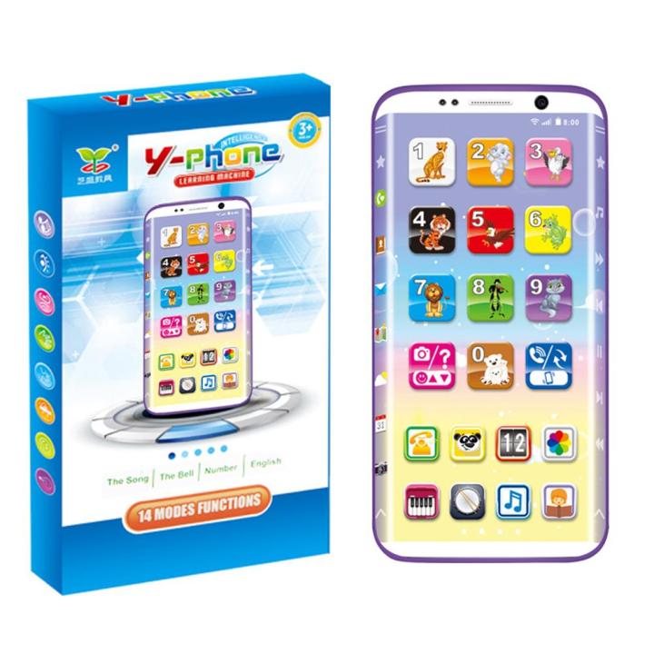 【KuaKe Mall】(New) educational kids phone smart phone toys with USB port touch screen English learning educational