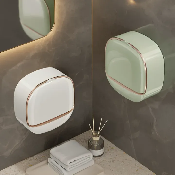 Soap%20Holder%20With%20Lid%20Drain%20Soap%20Box%20Punch-Free%20Flip-Top%20Soap%20Dish%20Creative%20Waterproof%20Storage%20Rack%20Bathroom%20Accessories%20-%20Image%203
