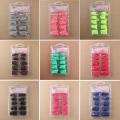 Non-fading 100Pcs/Box Practical Ultra Thin Long Faux Nail Tips Colorful Artificial Nail Tips Flat Head for Girls. 