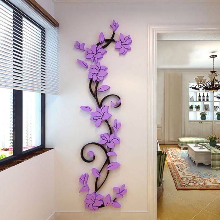Rose%20Flower%20Wall%20Stickers%20DIY%20Vase%20Flower%20Self-Adhesive%20Wallpaper%20Tree%20Crystal%20Arcylic%203D%20Wall%20Sticker%20Home%20Bedroom%20Decoration%20-%20Image%207