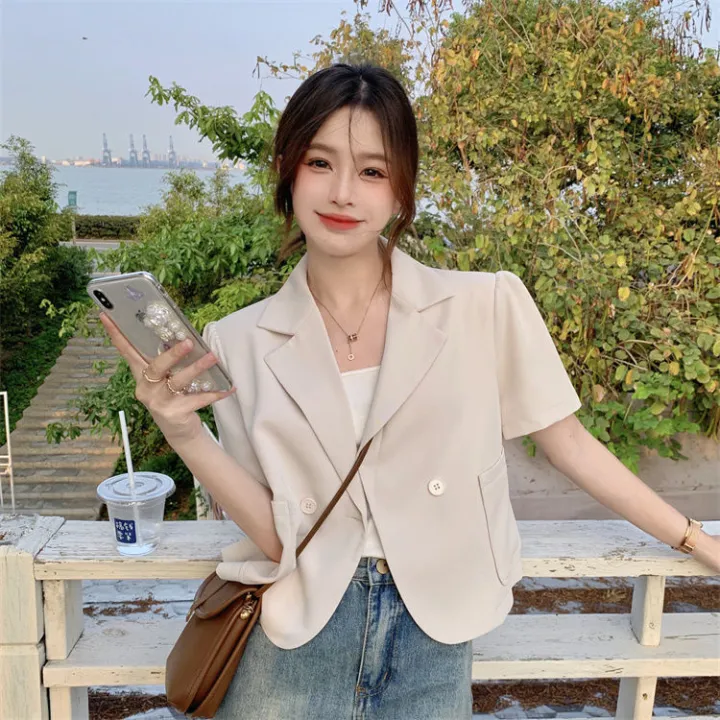 26%20French%20Graceful%20Suit%20Jacket%20Women's%20Summer%202022%20New%20Design%20Sense%20Niche%20Casual%20Short%20Suit%20Top%20Fashion%20-%20Image%202