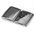 Metal Cigarette Case for Thick Cigarettes Flip Open Traveling Cigarette Box Hold Demoo.