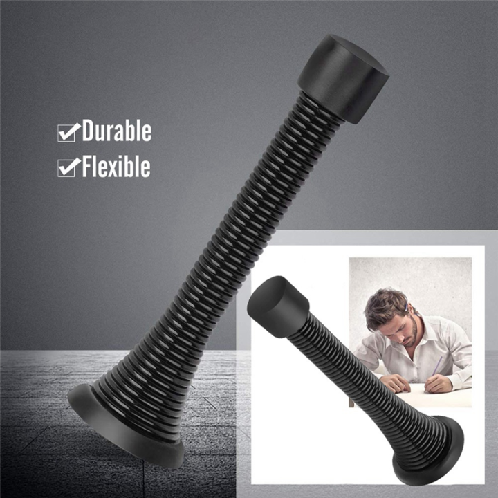 12%20Pack%20Black%20Spring%20Door%20Stops%20Flexible%20Spring%20Door%20Stopper%20with%20Low%20Mounted%20Black%20Rubber%20Bumper%20Tips%20-%20Image%206