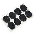 BRADOO- 8Pcs Alto/Tenor Saxophone Sax Mouthpiece Patches Pads Cushions Black 0.8mm & 1 Set Saxophone Palm Key Risers. 