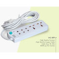 Maxline 5 Port Multi Extension Socket Model: ML-209-7 Fit Cable. 