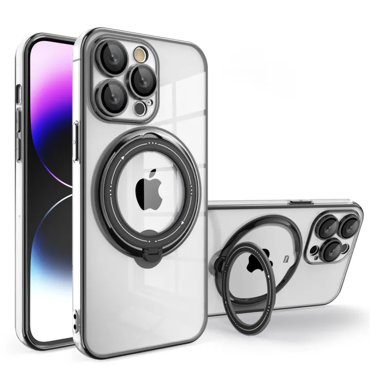 Plating%20Ring%20Magnetic%20Transparent%20Phone%20Case%20For%20iPhone%2015%2014%20Pro%20Max%2013%2012%2011%20XR%20XS%20X%207%208%20Plus%20Magsafe%20Wireless%20Charging%20Cover%20-%20Image%206