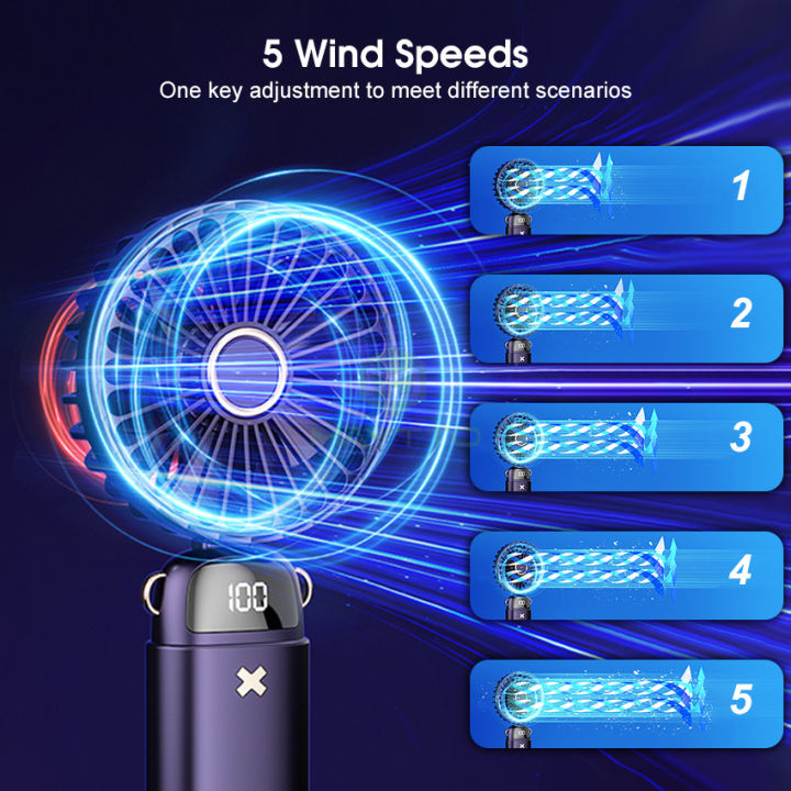 Maytto%20Portable%20Fan%20LED%20Digital%20Display%20Foldable%20Handheld%20Fan%2090%C2%B0Telescopic%20Folding%20Fan%205%20Wind%20Speed%20Dormitory%20Rechargeable%20Fan%20Quiet%20Fashion%20Fan%20Low%20Noise%20Flexible%20Fan%20Hang%20Neck%20/%20Handheld%20/%20Desktop%20Fan%20Pocket%20Size%20for%20Indoor%20Outdoor%20-%20Image%202