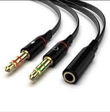 Headphone Earphone Audio Mic Y Splitter Cable for Pc Laptop