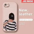 JIUMOO For iPhone 6 iPhone 6s Case Fashion Cool Tide Boy Men Thin New Design Leather Soft Back Cover Camera Protection Cases Shockproof Casing. 