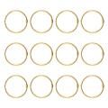 Shower Curtain Rings Hooks Rust Proof Hooks Anti-Drop Round Shower Rings, for Curtain,Gold. 