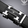 's Automatic Leather Buckle Pant Belt Youth All-Matching Pure CowhideHBuckle Men's Belt Tide.
