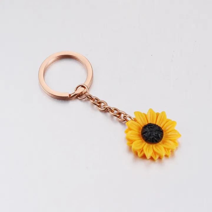 New%20Style%20Stainless%20Steel%20Sunflower%20Keychains%20Gifts%20Womens%20Mens%20Car%20Key%20Bag%20Pendant%20Key%20Chain%20-%20Image%202