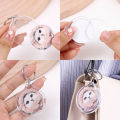 Homemade DIY photo keychain bag charm blank transparent keychain can open cover lock keychain. 