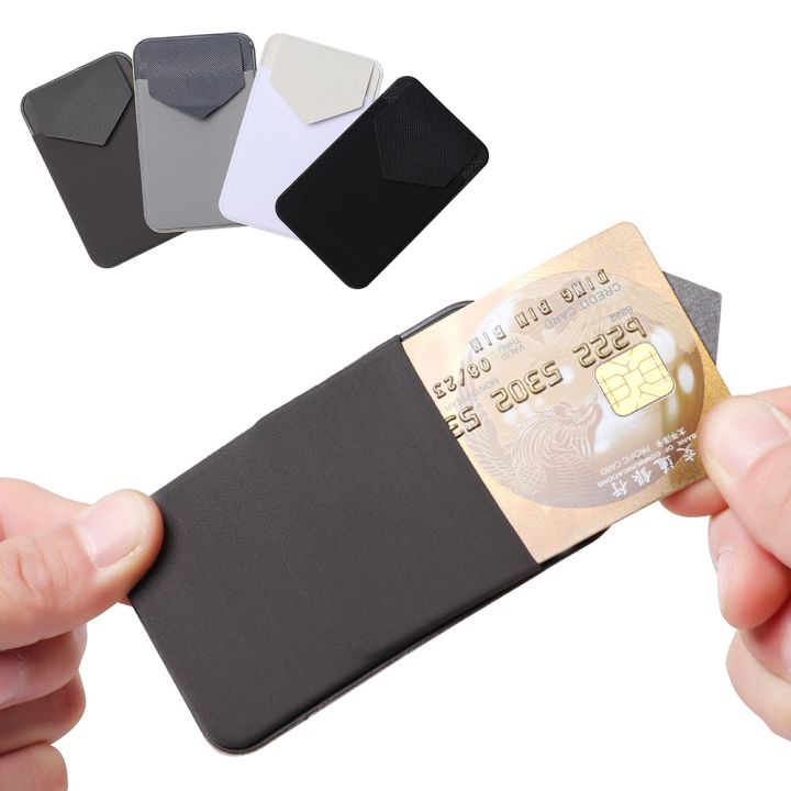 New Elastic Phone Card Holder Adhesive Sticker Slim Pocket