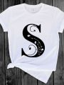 WHITE Synthetic Alphabet T-shirt - S-Shirt.