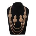 Golden Kopar And Stone Jewellery Set For Women. 