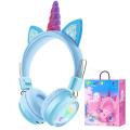 Cartoon Unicorn Wireless Headphones RGB Girls Daughter Music Stereo Earphone Kids Cute Unicorn Headset With Mic Christmas Gifts. 