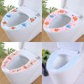 Reusable Washable Bathroom Warmer Toilet Seat Sticker Lid Pad Cloth Cover Mat Toilet Seat Cover. 