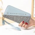 【Wweirdoo】2020 Fashion Patchwork Glitter Women Sequined Long PU Leather Purse Female s Girls Wholeale Ladies wallet.