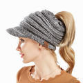 2018 New Style Labeled Baseball Cap Cap Back Opening Ponytail Hat Autumn Winter Beanie Woman 12 Colors. 