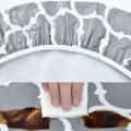 Round Tablecloth with Elastic Edge Waterproof Oil Proof Table Cloth.