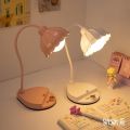 insDesk Lamp Learning Special Dormitory Writing Homework Plug-in Bedroom Romantic Fashion Children Girl Desk Eye-Protection Lamp. 