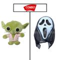 BABY YODA TEDDY WITH GHOST FACE false face COMBO PACK FOR YOUR KIDS. 