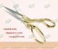Tailor Golden Handle Stainless Steel Tailor Scissors-Medium - 9.5 Inch - Cutter. 