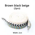 1Pair Big Laces For Sneakers Colorblock Shoelaces For Flat Casual Shoes Men Women Luxury Brand Shoestring Width 1.5cm/2cm/3cm. 