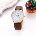 Ultra thin Geneva business fashion belt, watch, women's learning Neva quartz men's watch.
