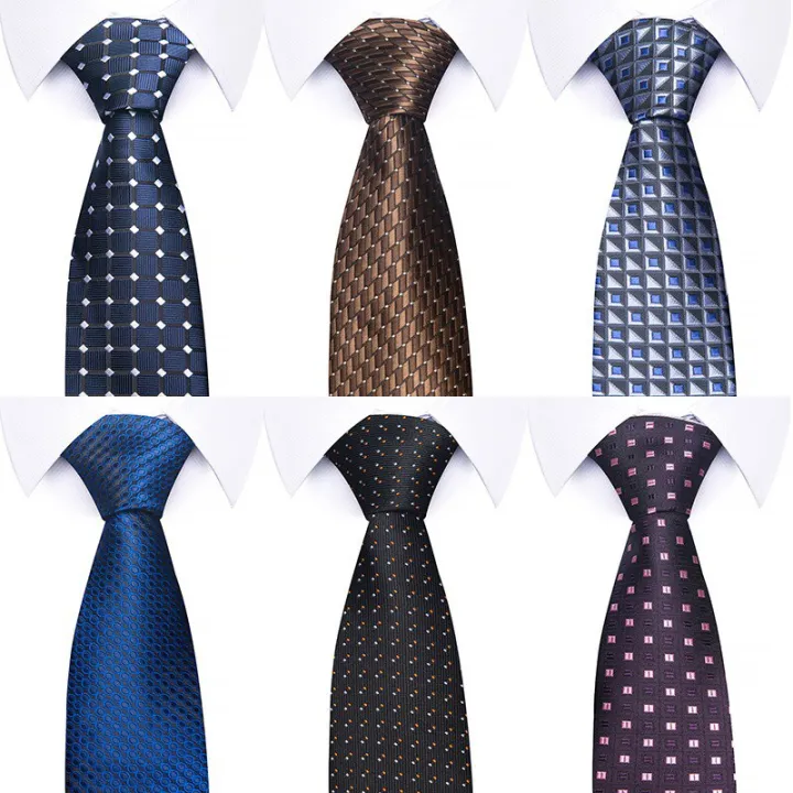 Tie%20For%20Men%20Gravatas%20Wholesale%20Brown%20Woven%207.5%20cm%20Silk%20Necktie%20Wedding%20Accessories%20Fit%20Group%20Office%20-%20Image%202
