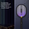 USB Rechargeable Electric Mosquito Swatter Household Mosquito Swatter Handheld/Vertical/Wall-mounted 3-in-1 Electric Mosquito Swatter Purple Light Mosquito Swatter.