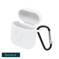 Apple Airpods White Silicone Case w Carabiner.
