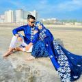 New Exclusive Designer Dupiyan Silk Share And Dhupiyan Cotton Panjabi for Combo Couple Dress. 