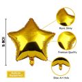 Birthday Decoration Combo Pack With Birthday Card Banners, Golden Foil Curtains, Golden Confetti Balloons, Metallic Balloons, Balloon Arch & Glue. 