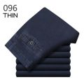 Peking Story Jeans Man Middle-aged Denim Jeans Casual Middle Waist Loose Long Pants Male Straight Jeans Classical Big Size 40 41. 