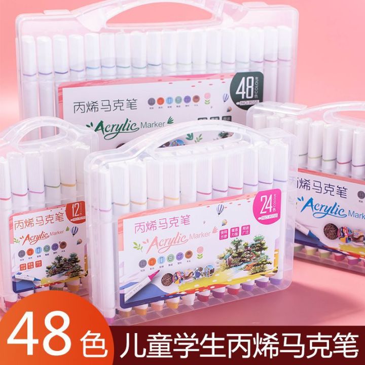 Crayon%20Acrylic%20Marker%20Pen%2024%20Color%2048%20Color%20Student%20Art%20Opaque%20Paper%20Painting%20Propylene%20Ethylene%20Marker%20Pen%20One%20Piece%20-%20Image%204