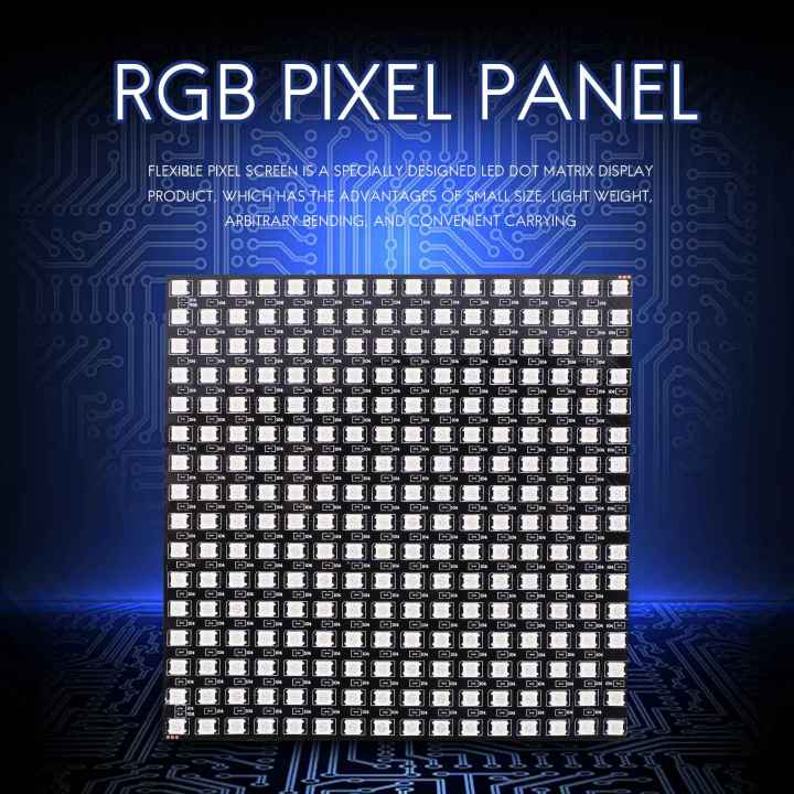 WS2812B%20LED%20RGB%20Flexible%20Pixel%20Panel%2016X16%20Individually%20Addressable%20Panel%20Light%20LED%20Module%20Matrix%20Screen%20-%20Image%206
