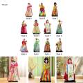 Korean Geisha Doll Cute Folk Ethnic Ornament Decor Female Statue Hanbok Doll. 