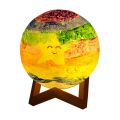 Hand Painted Space Planet Light DIY Painted Graffiti Night Light Children's Handmade Luminous Moon Light Material Pack.