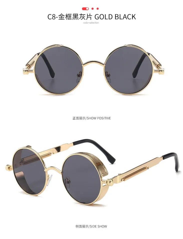 小物 GDC Round Sunglasses Retro Round Small 48mm Vintage Hippie Round Polaroid