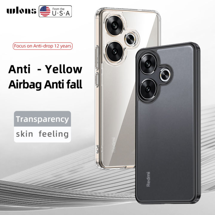 Matte Frosted Transparent ice Crystal Shockproof Case for Xiaomi Redmi Turbo 3 Rugged Protective Armor Cover for Poco F6 Case