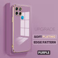 For Infinix Smart 6 Soft Square Edge Pattern Casing Plated Phone Shell Luxury Plating Soft Phone Case.