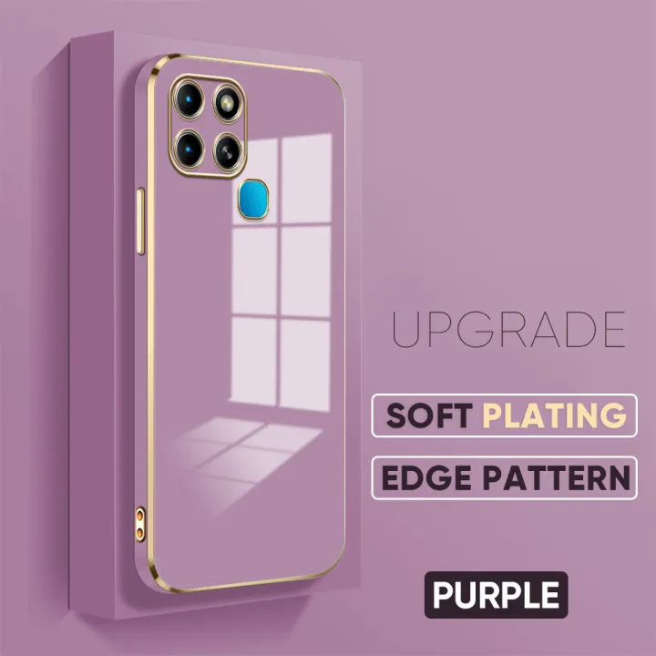 For%20Infinix%20Smart%206%20Soft%20Square%20Edge%20Pattern%20Casing%20Plated%20Phone%20Shell%20Luxury%20Plating%20Soft%20Phone%20Case%20-%20Image%202